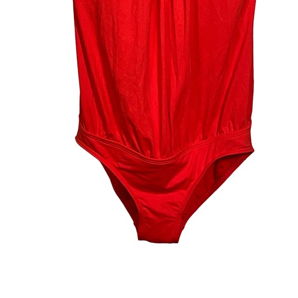 MICHAEL MICHAEL KORS Blouson Full Coverage Tie Halter One Piece Swimsuit 8 - Picture 7 of 9
